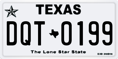TX license plate DQT0199