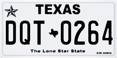 TX license plate DQT0264