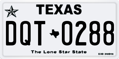 TX license plate DQT0288