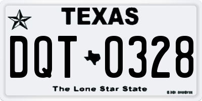TX license plate DQT0328
