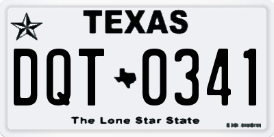 TX license plate DQT0341