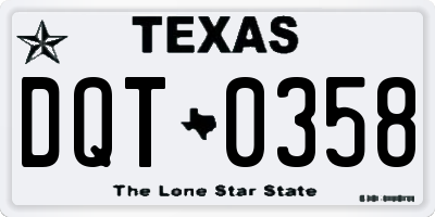 TX license plate DQT0358