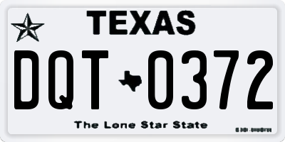 TX license plate DQT0372