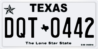 TX license plate DQT0442