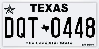 TX license plate DQT0448