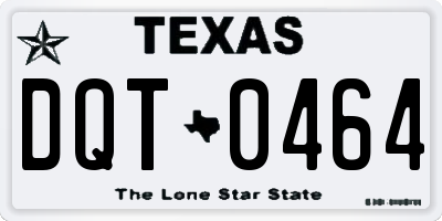 TX license plate DQT0464