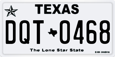 TX license plate DQT0468