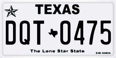 TX license plate DQT0475