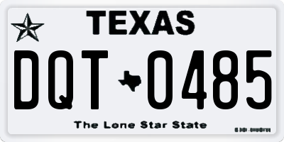 TX license plate DQT0485