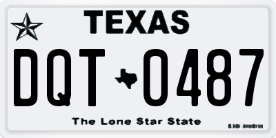 TX license plate DQT0487