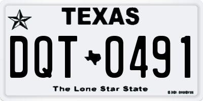 TX license plate DQT0491