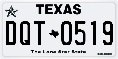 TX license plate DQT0519