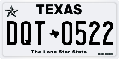 TX license plate DQT0522