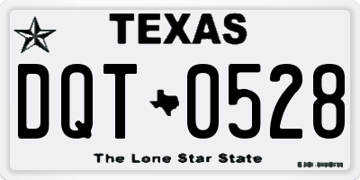 TX license plate DQT0528