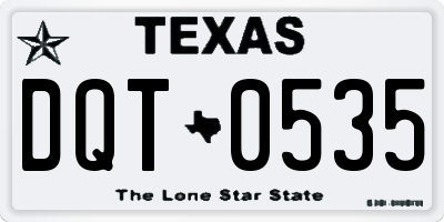 TX license plate DQT0535