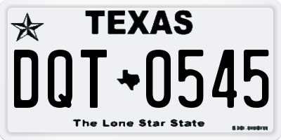 TX license plate DQT0545