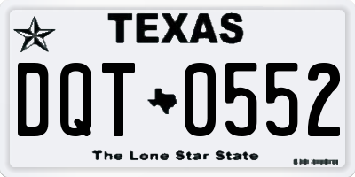 TX license plate DQT0552