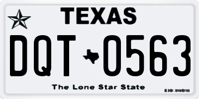 TX license plate DQT0563