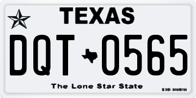 TX license plate DQT0565