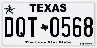 TX license plate DQT0568
