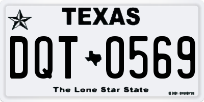 TX license plate DQT0569