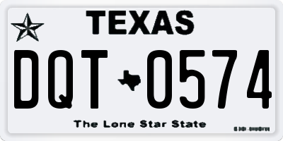 TX license plate DQT0574