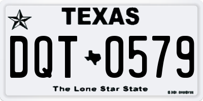 TX license plate DQT0579