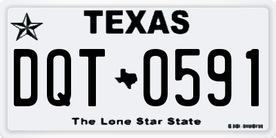 TX license plate DQT0591