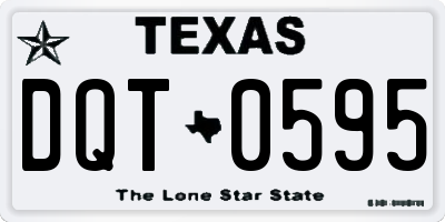 TX license plate DQT0595