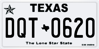 TX license plate DQT0620
