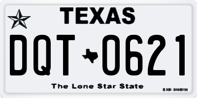 TX license plate DQT0621