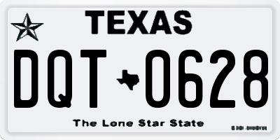 TX license plate DQT0628