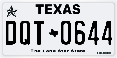 TX license plate DQT0644