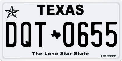 TX license plate DQT0655