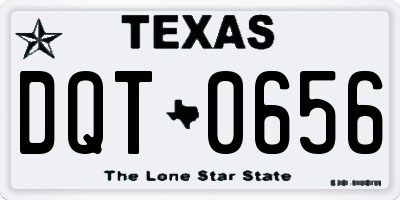TX license plate DQT0656
