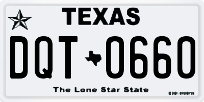 TX license plate DQT0660