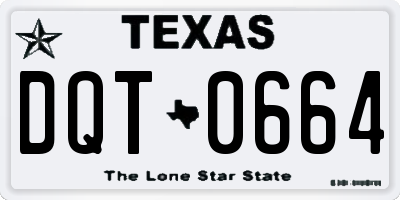 TX license plate DQT0664