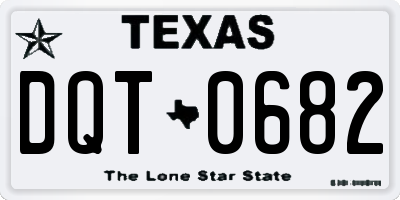 TX license plate DQT0682