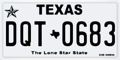 TX license plate DQT0683