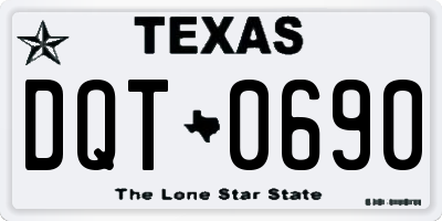 TX license plate DQT0690