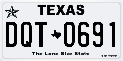 TX license plate DQT0691