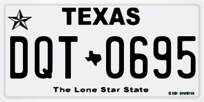 TX license plate DQT0695