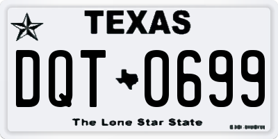 TX license plate DQT0699