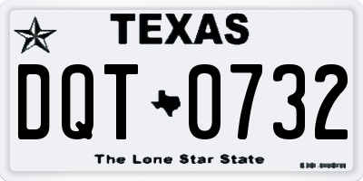 TX license plate DQT0732