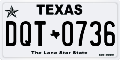 TX license plate DQT0736