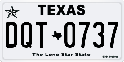 TX license plate DQT0737