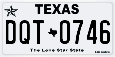 TX license plate DQT0746