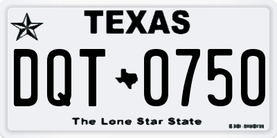 TX license plate DQT0750