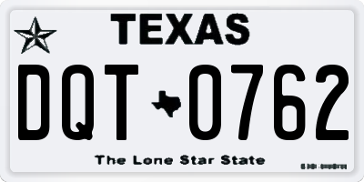 TX license plate DQT0762