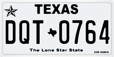 TX license plate DQT0764